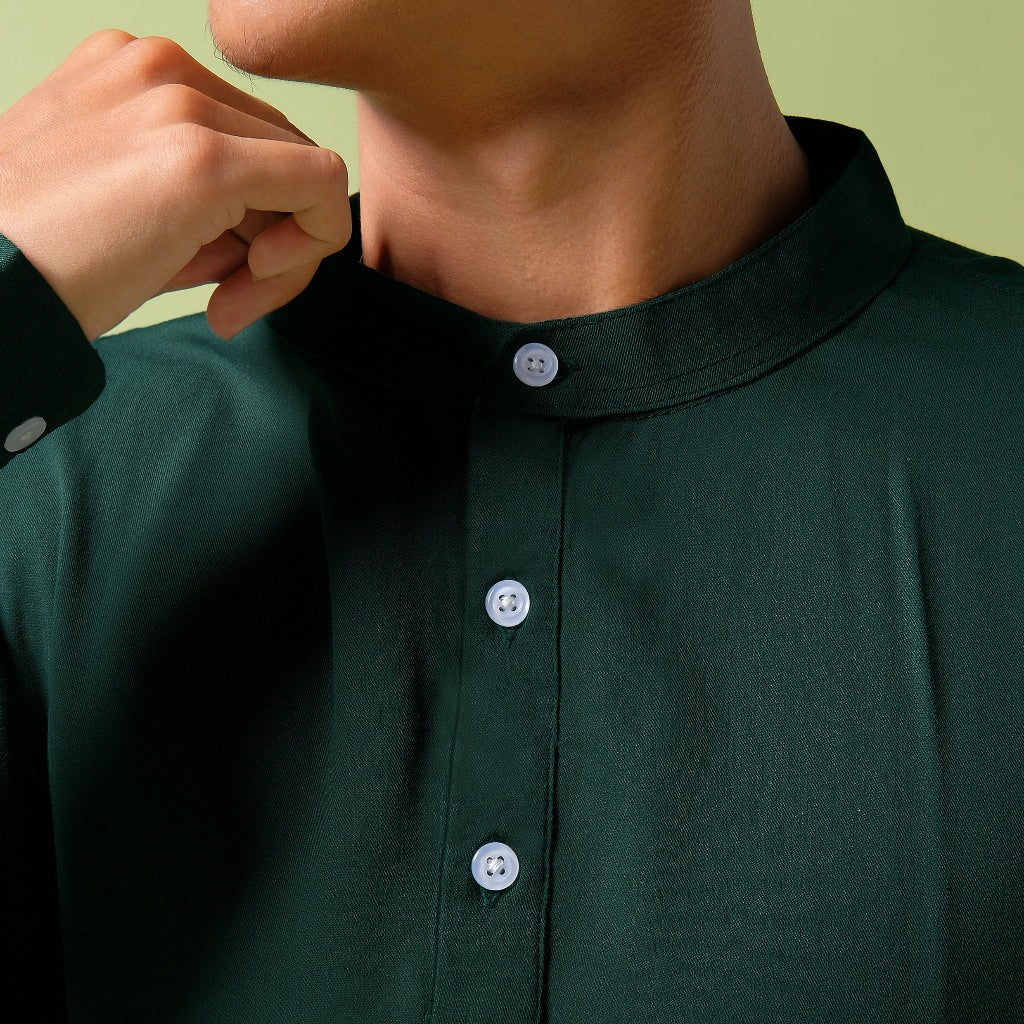 Orca Kemeja Panjang Jabir Quarter Shirt Green
