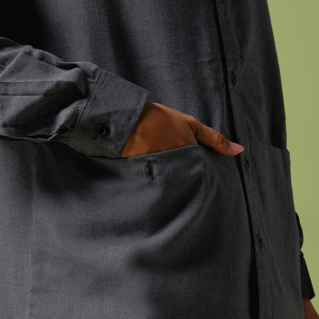 ORCA Kemeja Panjang Talha Versatile Shirt, Grey