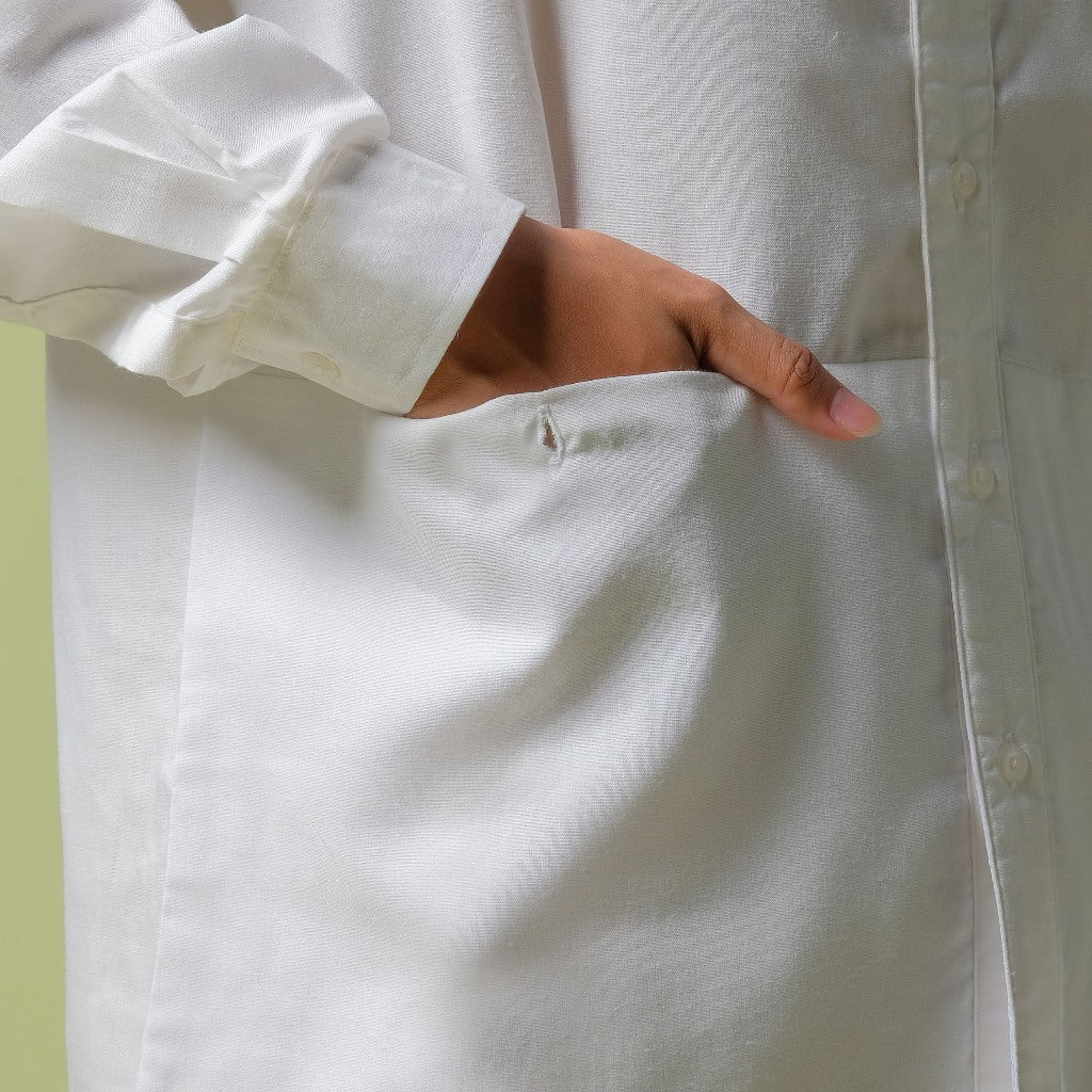 ORCA Kemeja Panjang Talha Versatile Shirt, White