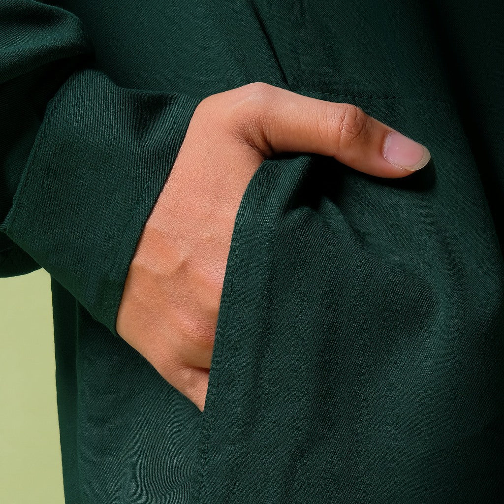 Orca Kemeja Panjang Jabir Quarter Shirt Green