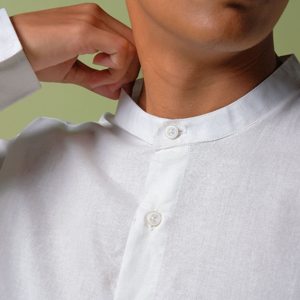 ORCA Kemeja Panjang Qaasim Pocket Shirt, White
