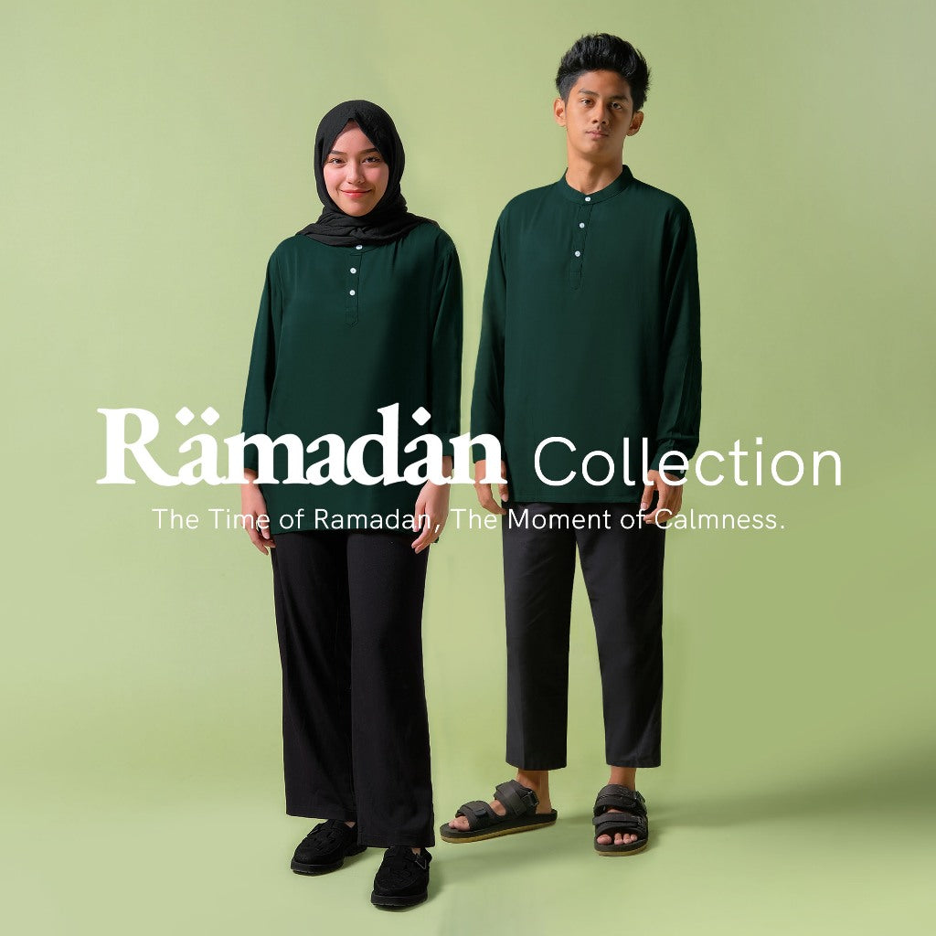 Orca Kemeja Panjang Jabir Quarter Shirt Green