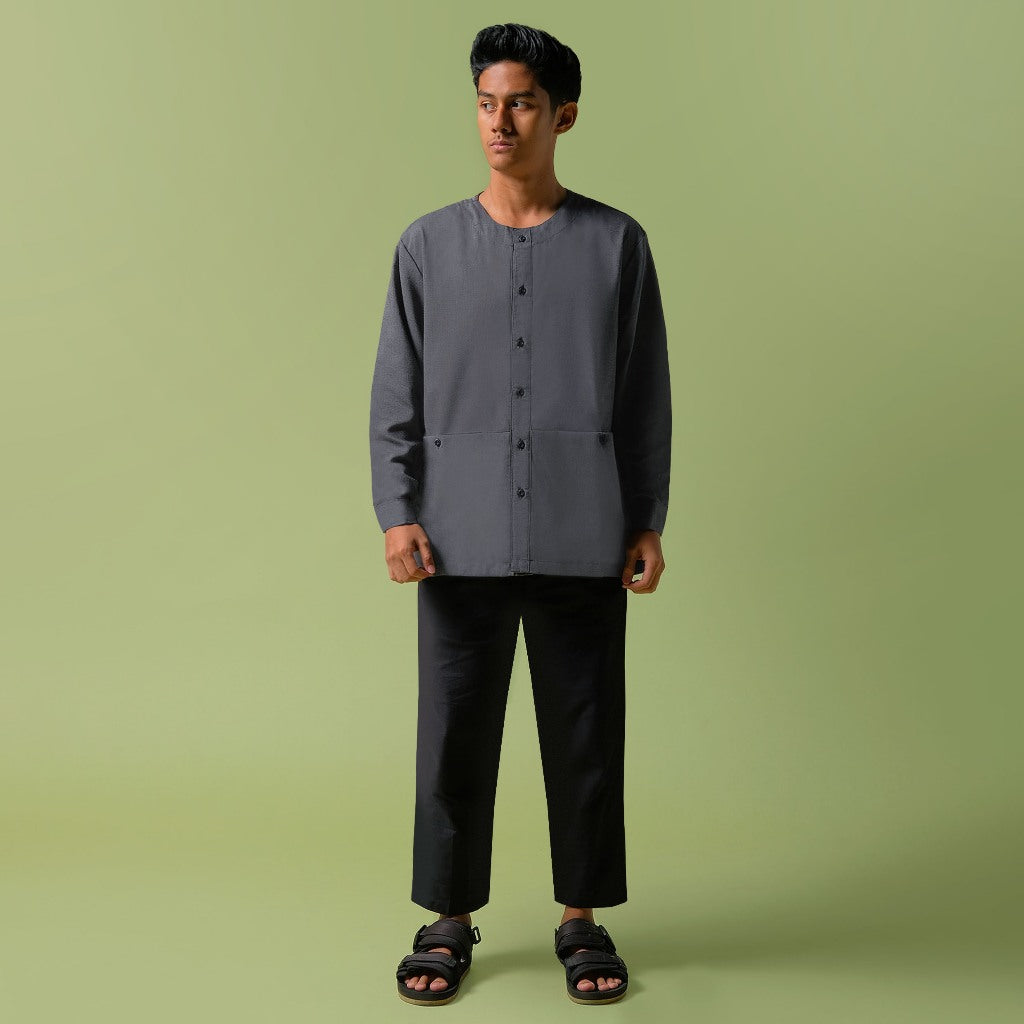ORCA Kemeja Panjang Talha Versatile Shirt, Grey
