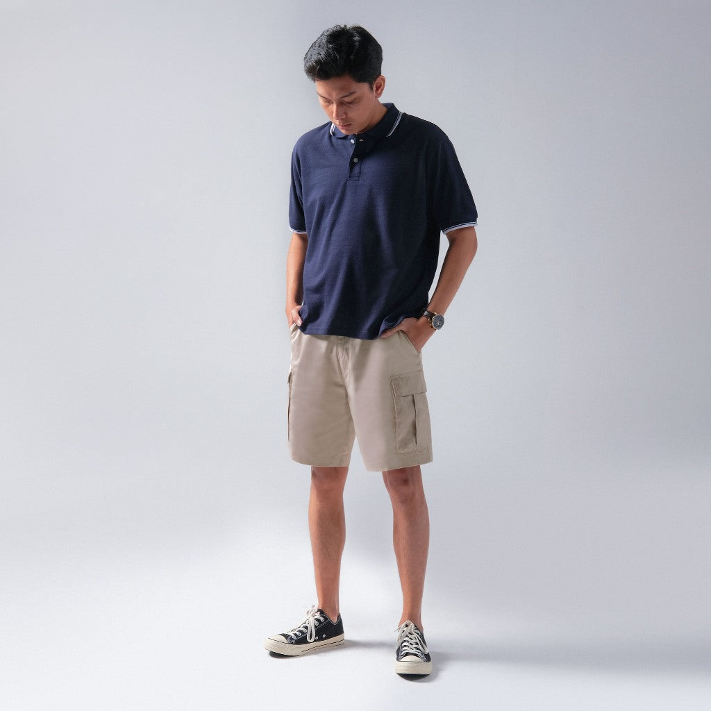 Serenum Regular Short Cargo Pants, Beige
