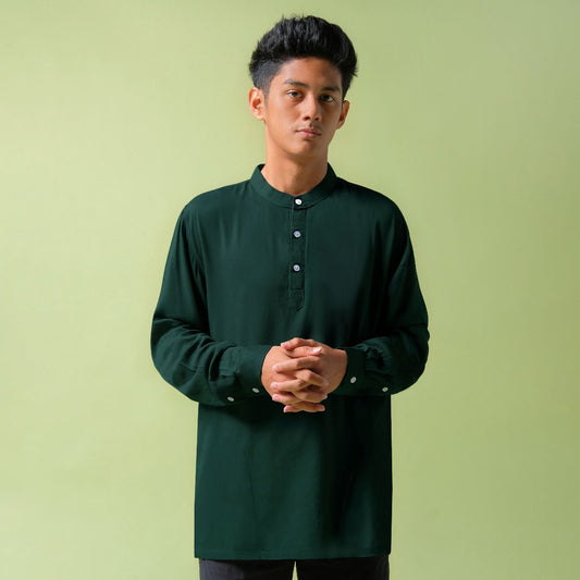 Orca Kemeja Panjang Jabir Quarter Shirt Green