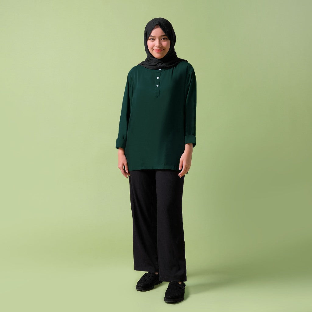 Orca Kemeja Panjang Jabir Quarter Shirt Green