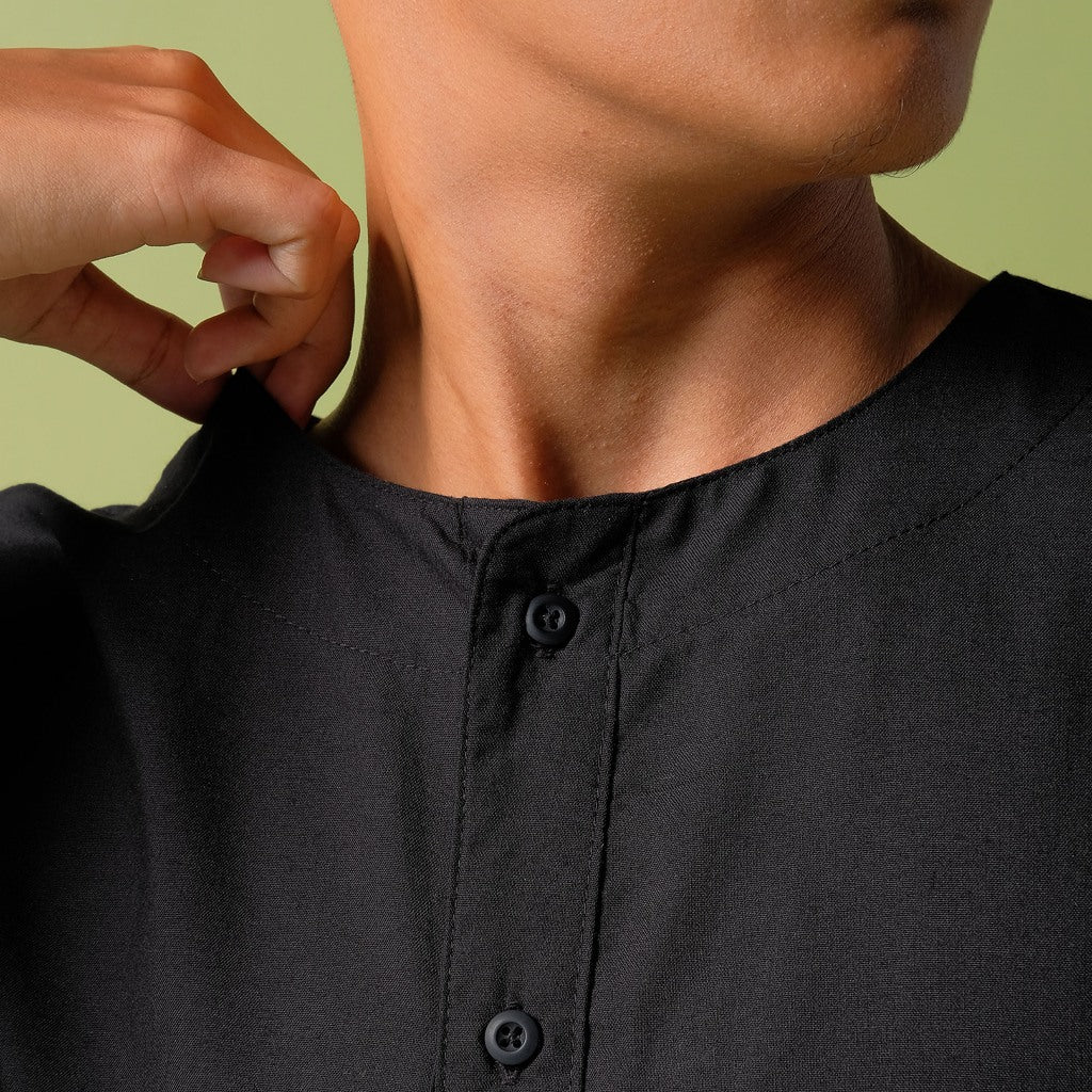 ORCA Kemeja Panjang Talha Versatile Shirt, Black