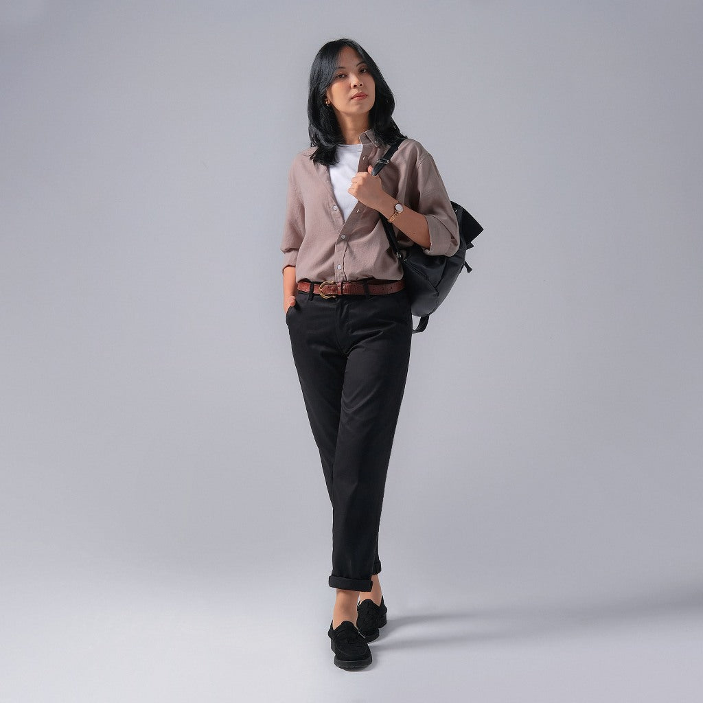 Grandeur Regular Long Pants, Black