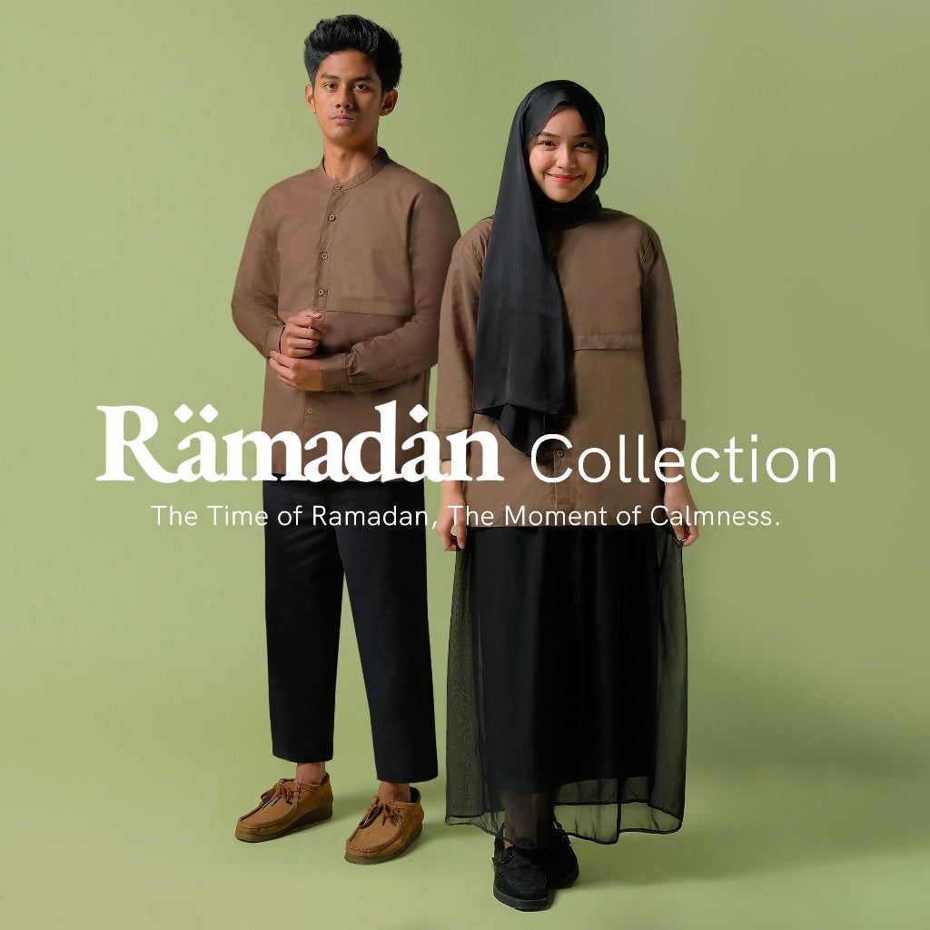 ORCA Kemeja Panjang Qaasim Pocket Shirt, Brown