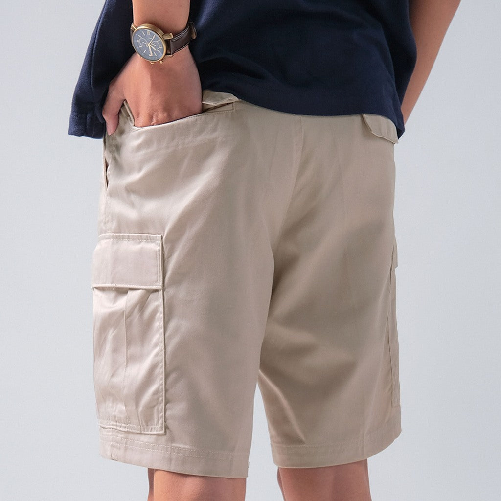 Serenum Regular Short Cargo Pants, Beige