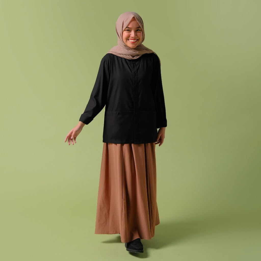 ORCA Kemeja Panjang Talha Versatile Shirt, Black