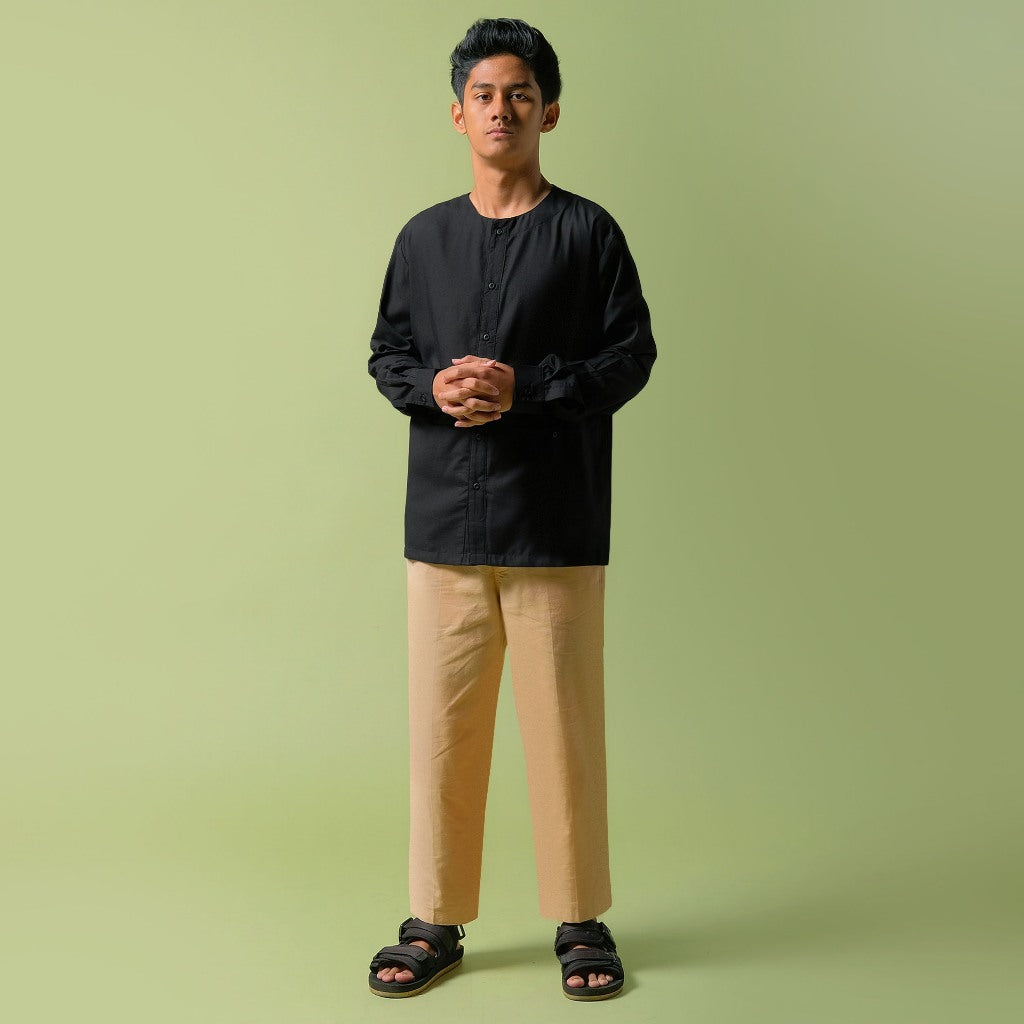 ORCA Kemeja Panjang Talha Versatile Shirt, Black