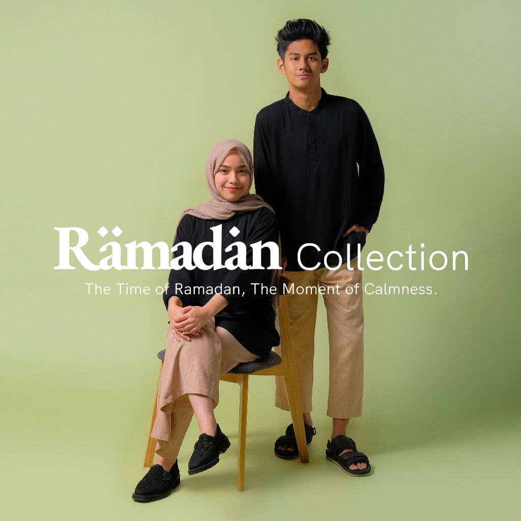 Orca Kemeja Panjang Jabir Quarter Shirt Black