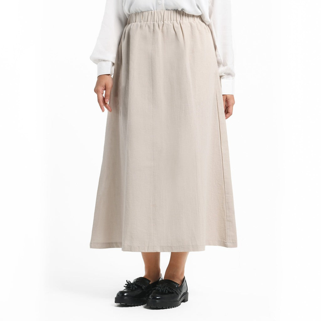 ORCA Rok Wanita Elise Easy Comfort Skirt Women, Broken White