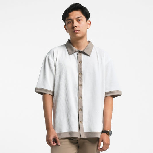 ORCA Kemeja Pendek Rileks Harper Leisure Shirt, Broken White