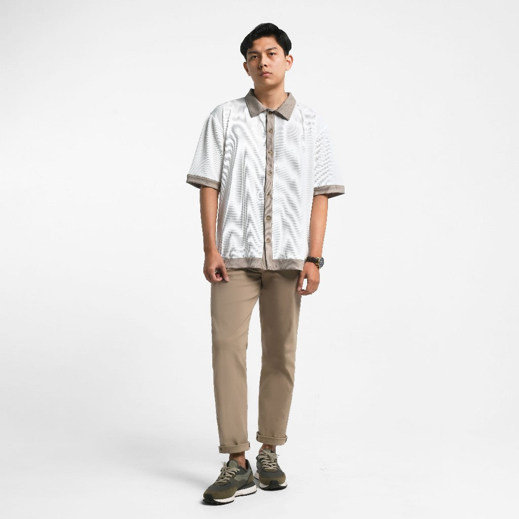 ORCA Kemeja Pendek Rileks Harper Leisure Shirt, Broken White