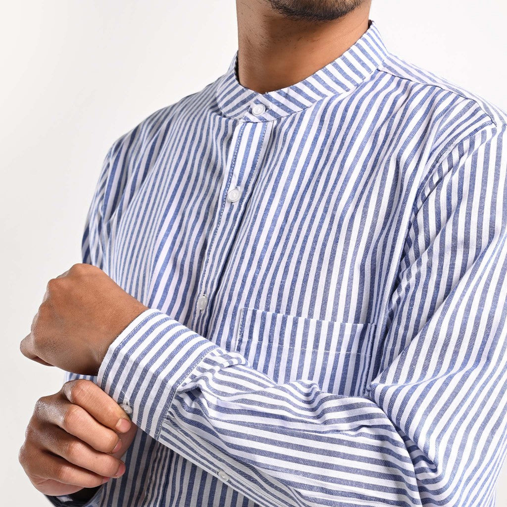 Taymiel Striped Long Shirt Kemeja Panjang Garis Pria by ORCA