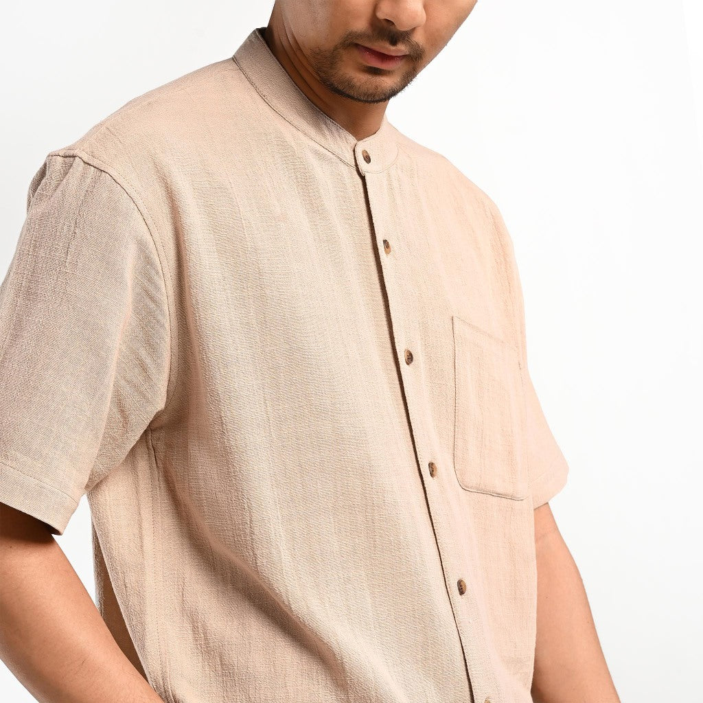 Harveen Linen Short Shirt Kemeja Pendek Pria by ORCA