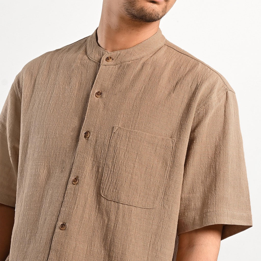 Harveen Linen Short Shirt Kemeja Pendek Pria by ORCA