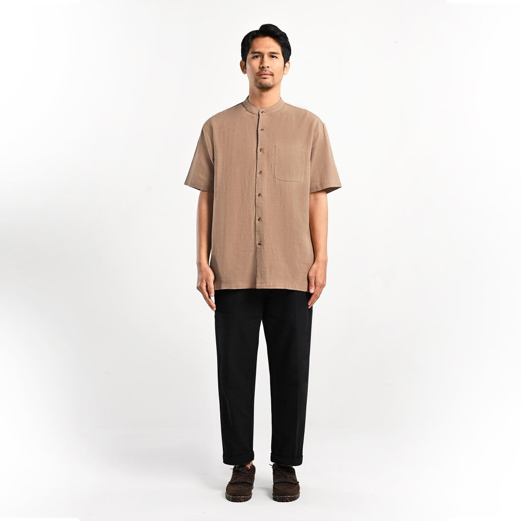 Harveen Linen Short Shirt Kemeja Pendek Pria by ORCA