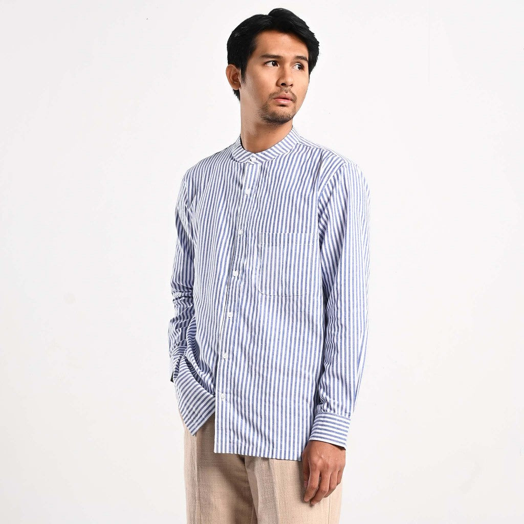 Taymiel Striped Long Shirt Kemeja Panjang Garis Pria by ORCA