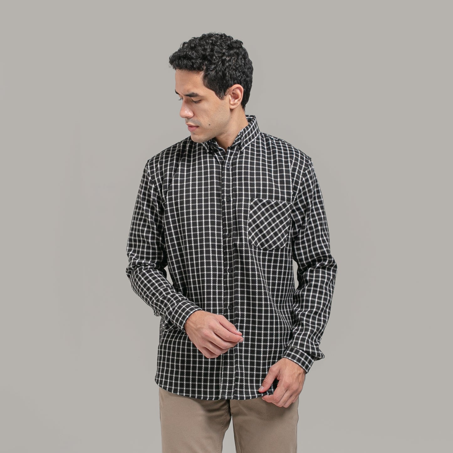 Brooks Basic Shirt Black Checkered