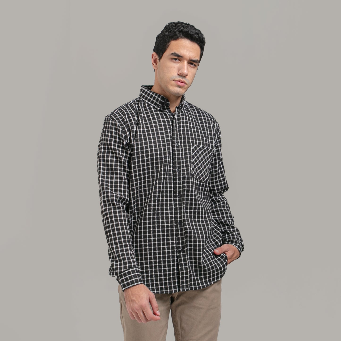 Brooks Basic Shirt Black Checkered