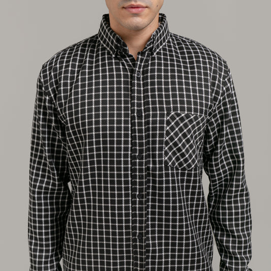 Brooks Basic Shirt Black Checkered