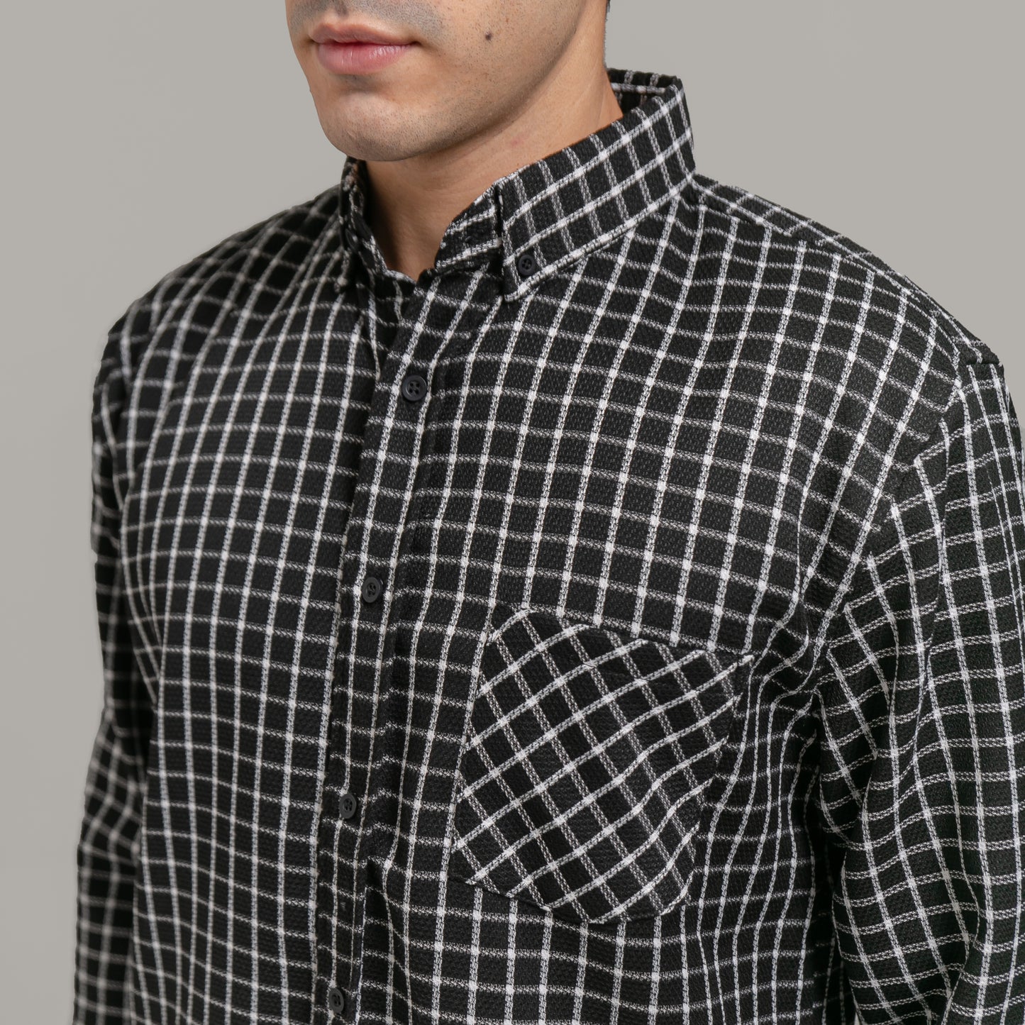 Brooks Basic Shirt Black Checkered