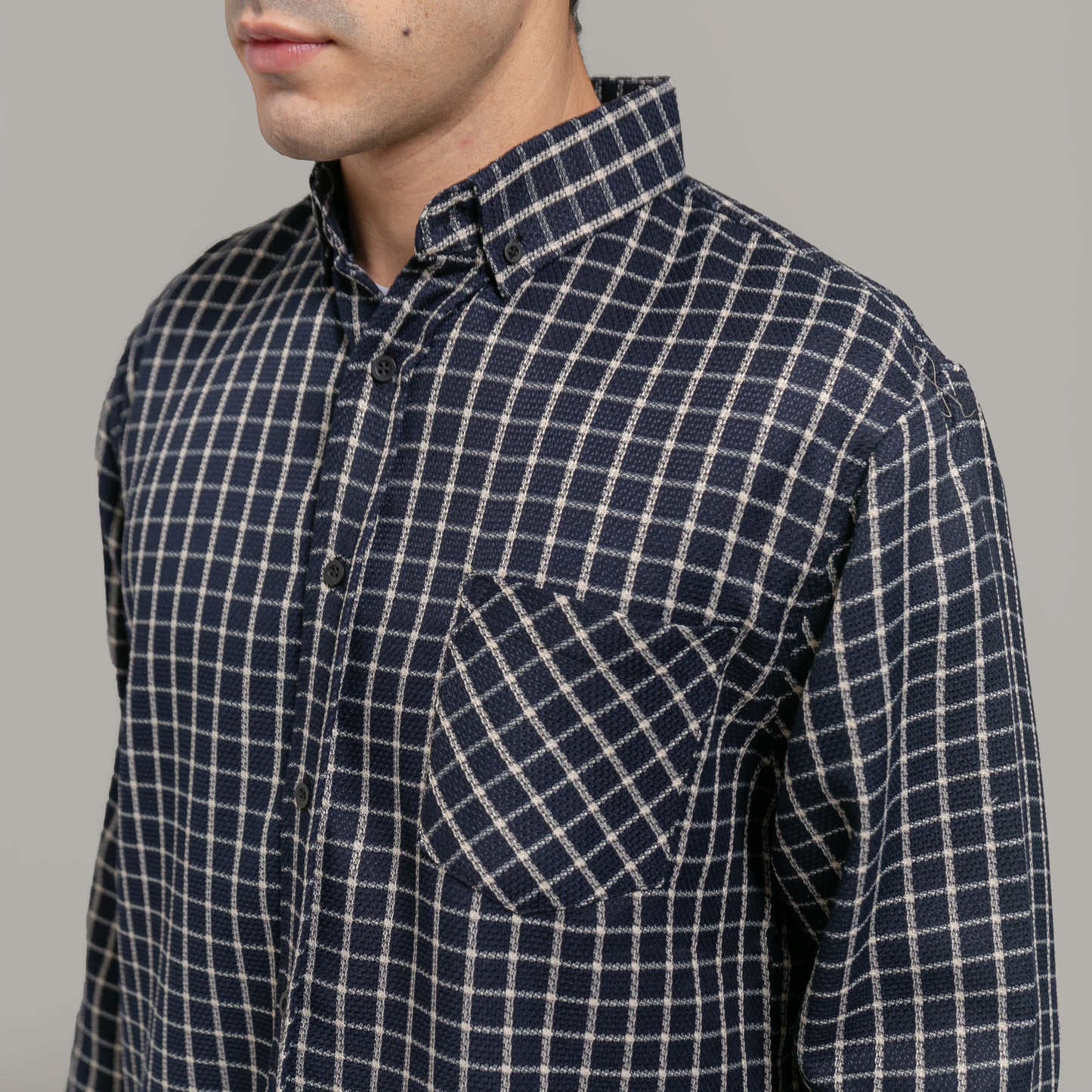 Brooks Basic Shirt Navy Checkered