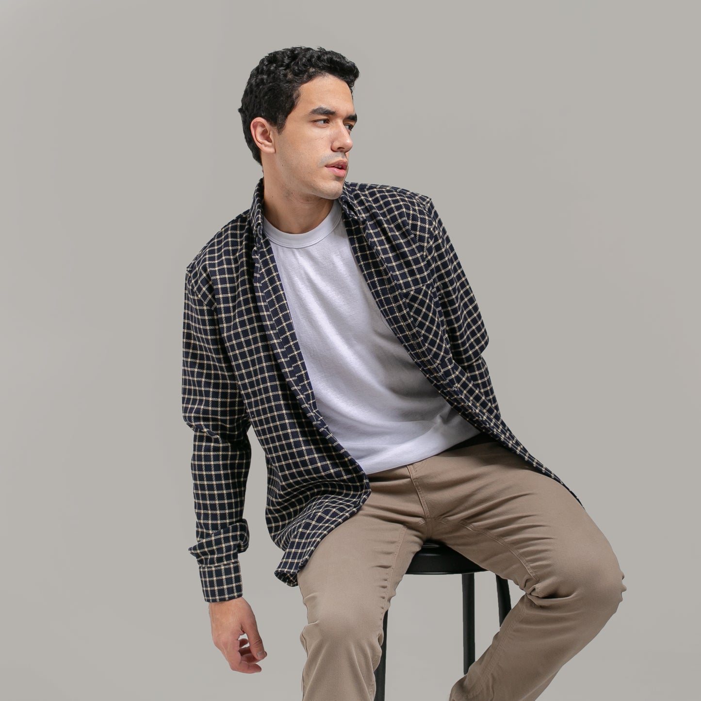 Brooks Basic Shirt Cream Checkered