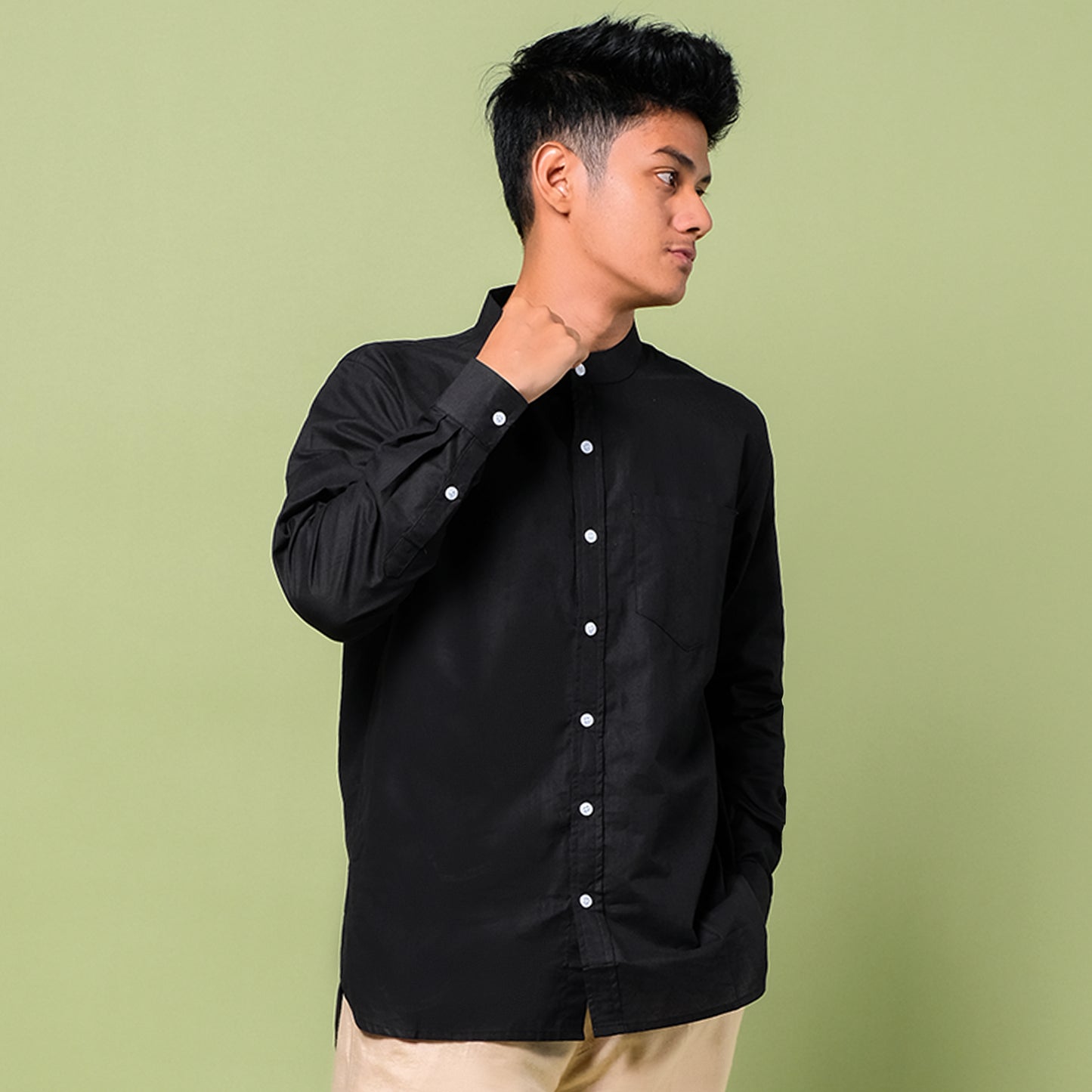 Basheer Shirt Carbon Black