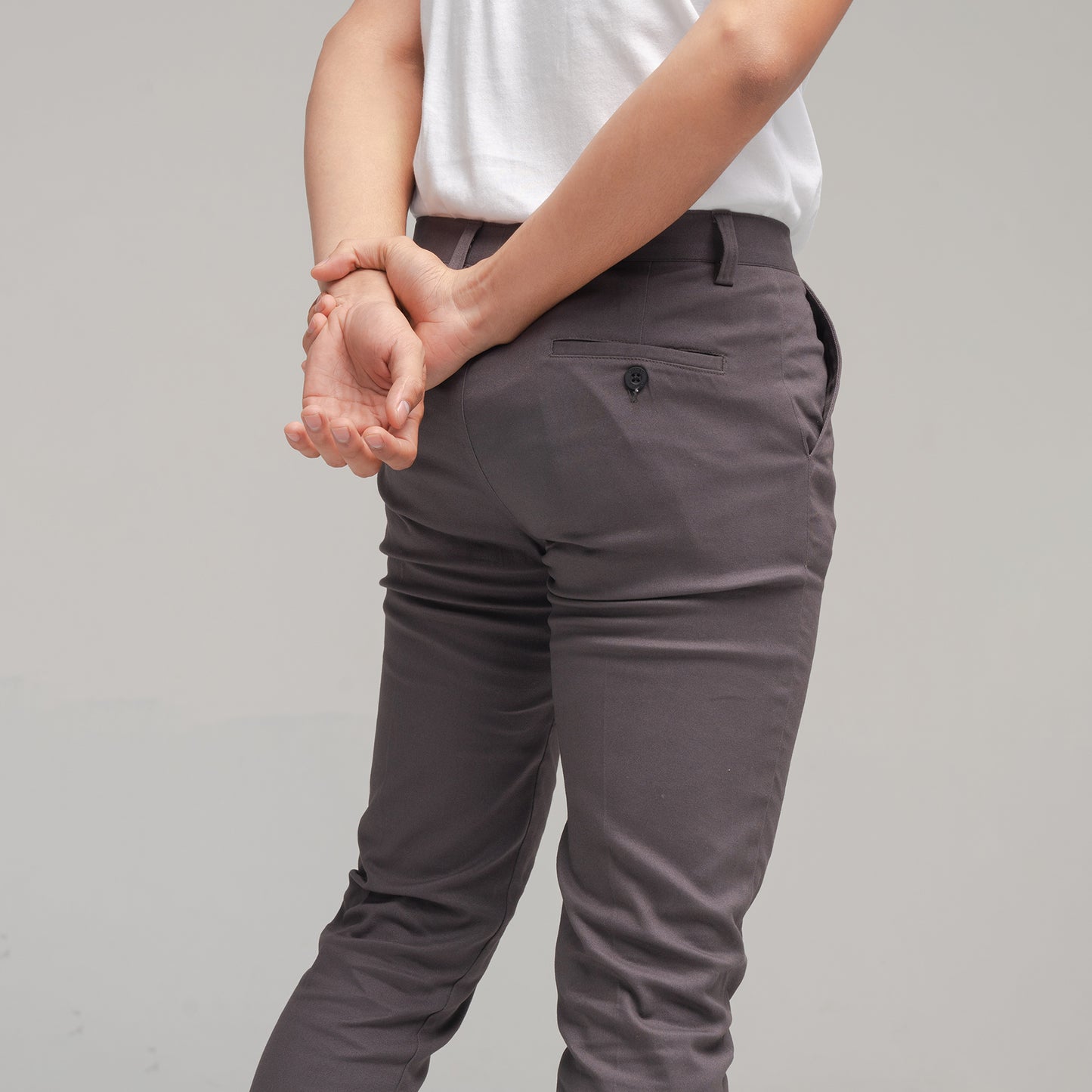 Rex (Stretch) Long Chino Grey