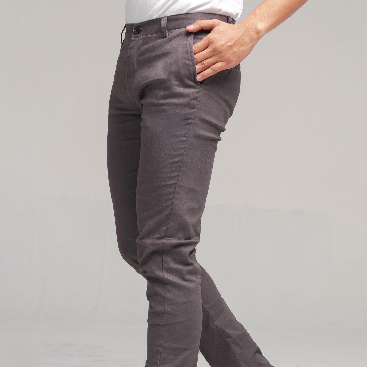 Rex (Stretch) Long Chino Grey