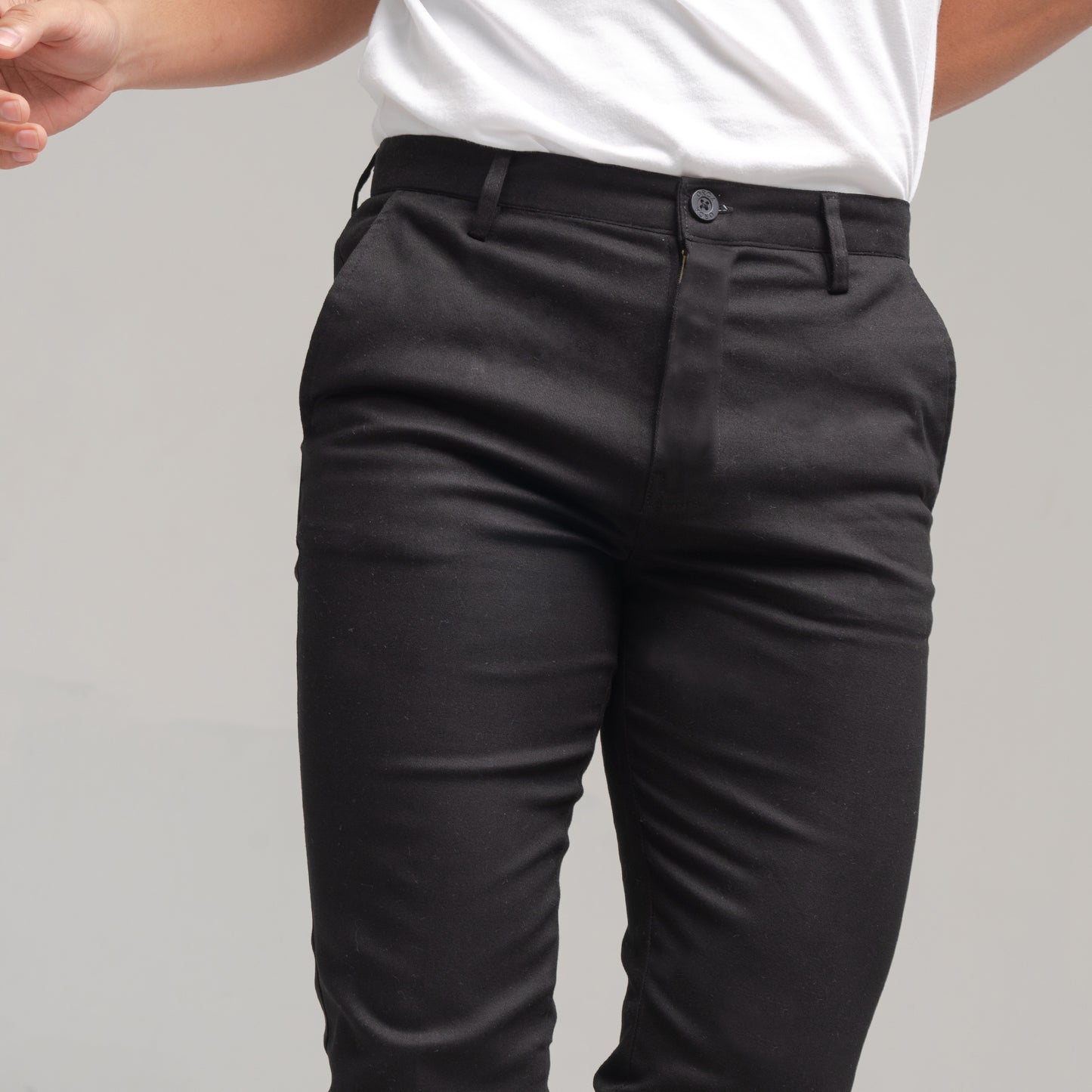 Rex (Stretch) Long Chino Black