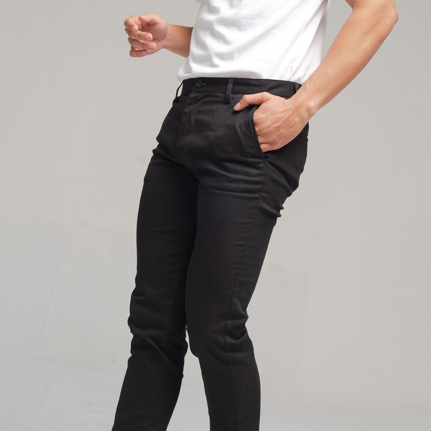 Rex (Stretch) Long Chino Black