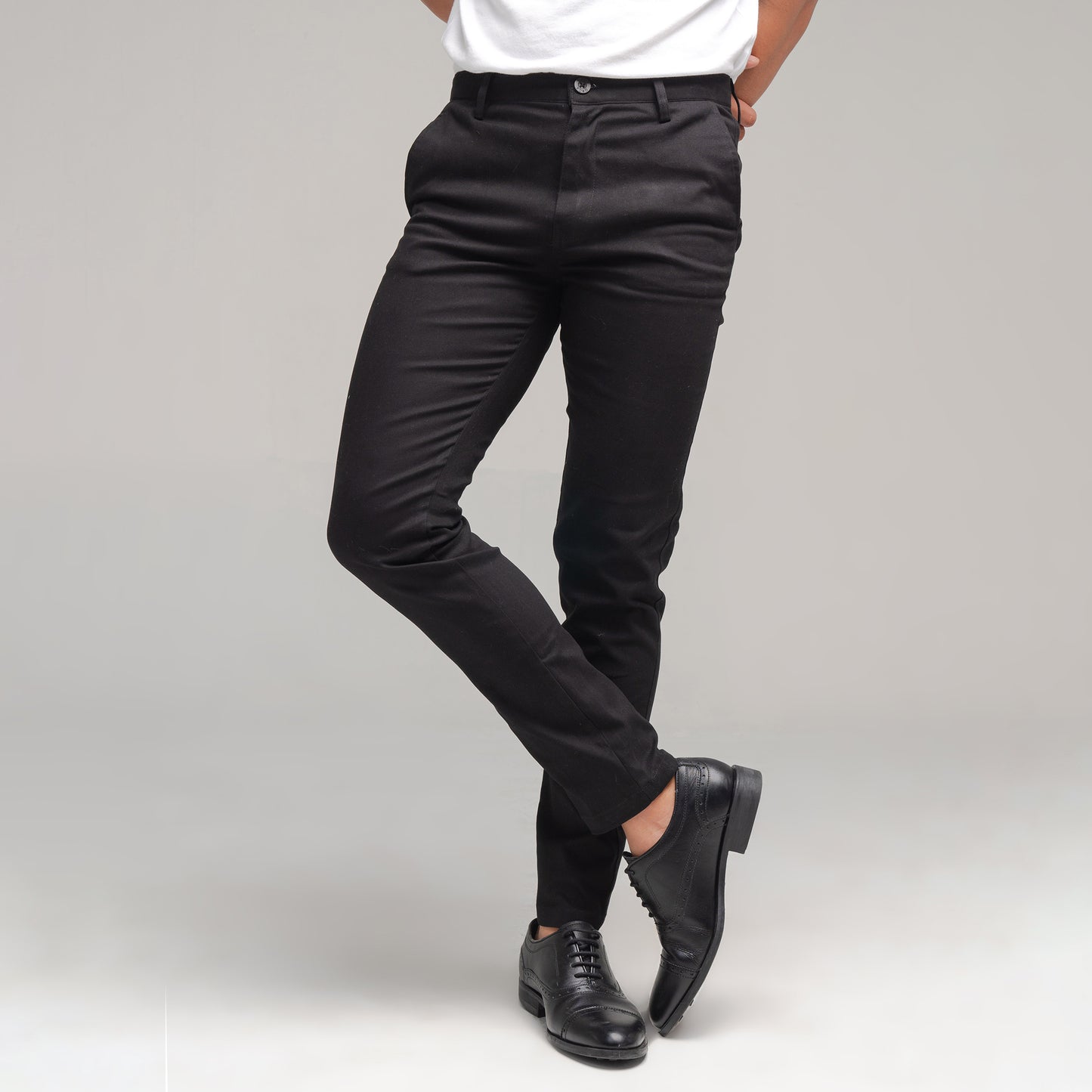 Rex (Stretch) Long Chino Black