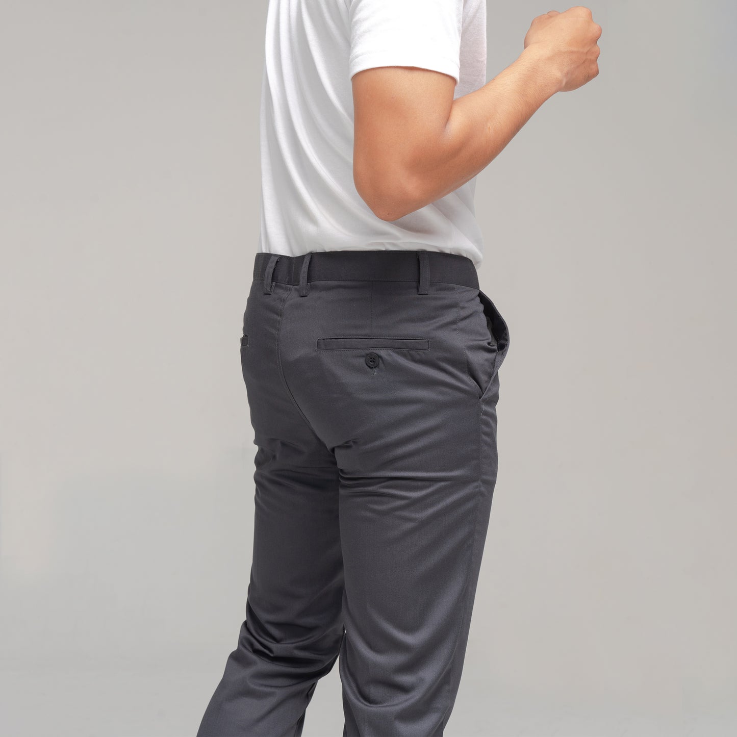 Union (Non Stretch) Long Chino Grey