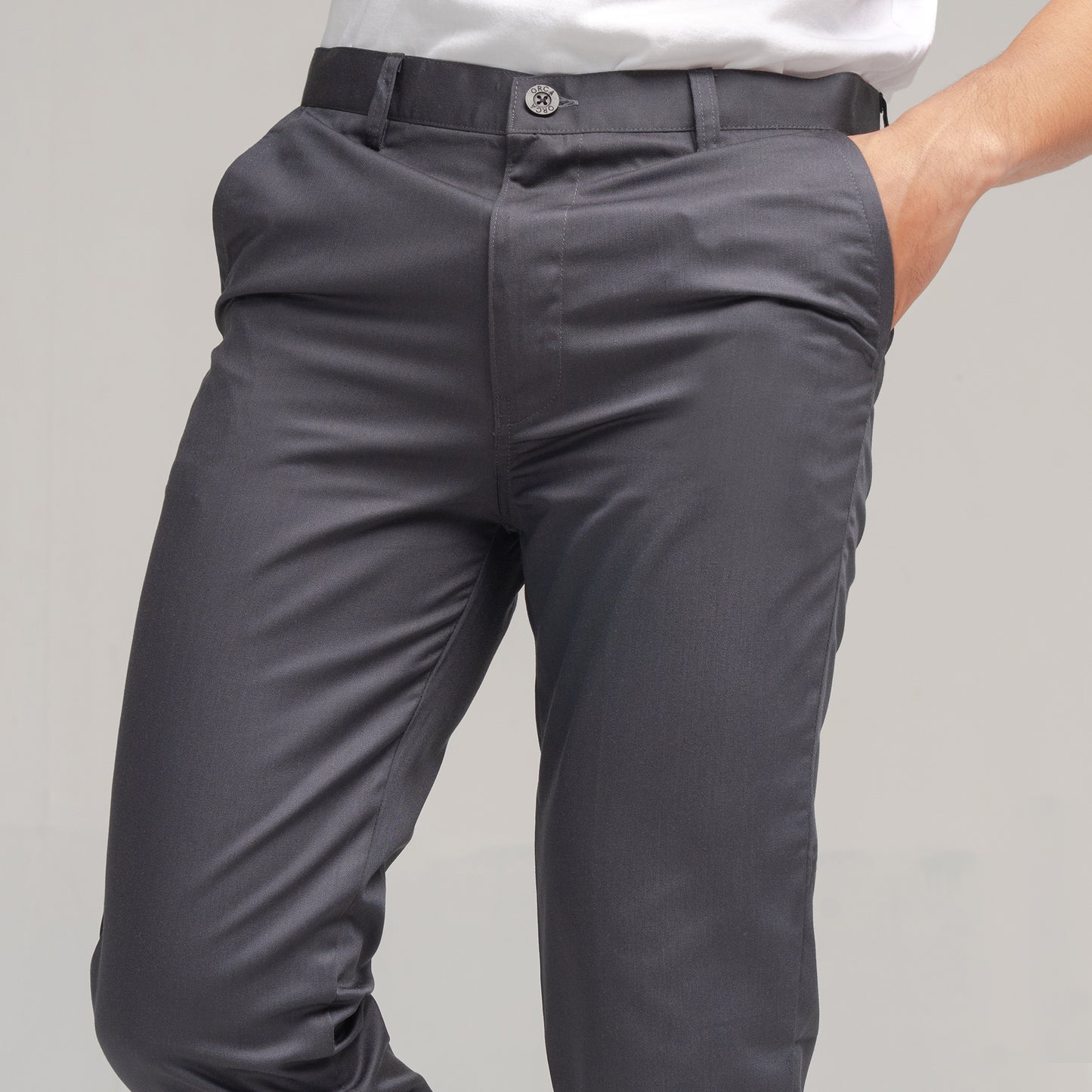 Union (Non Stretch) Long Chino Grey