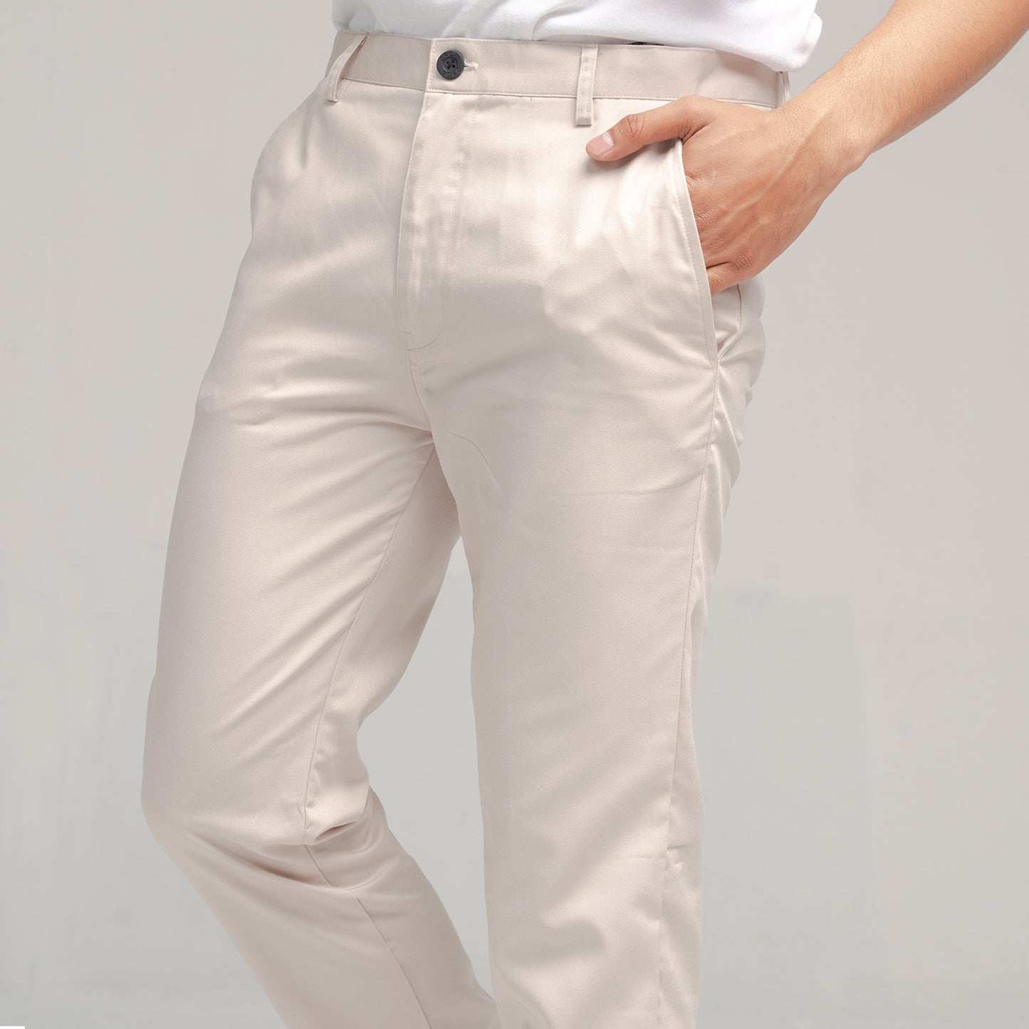 Union (Non Stretch) Long Chino Cream