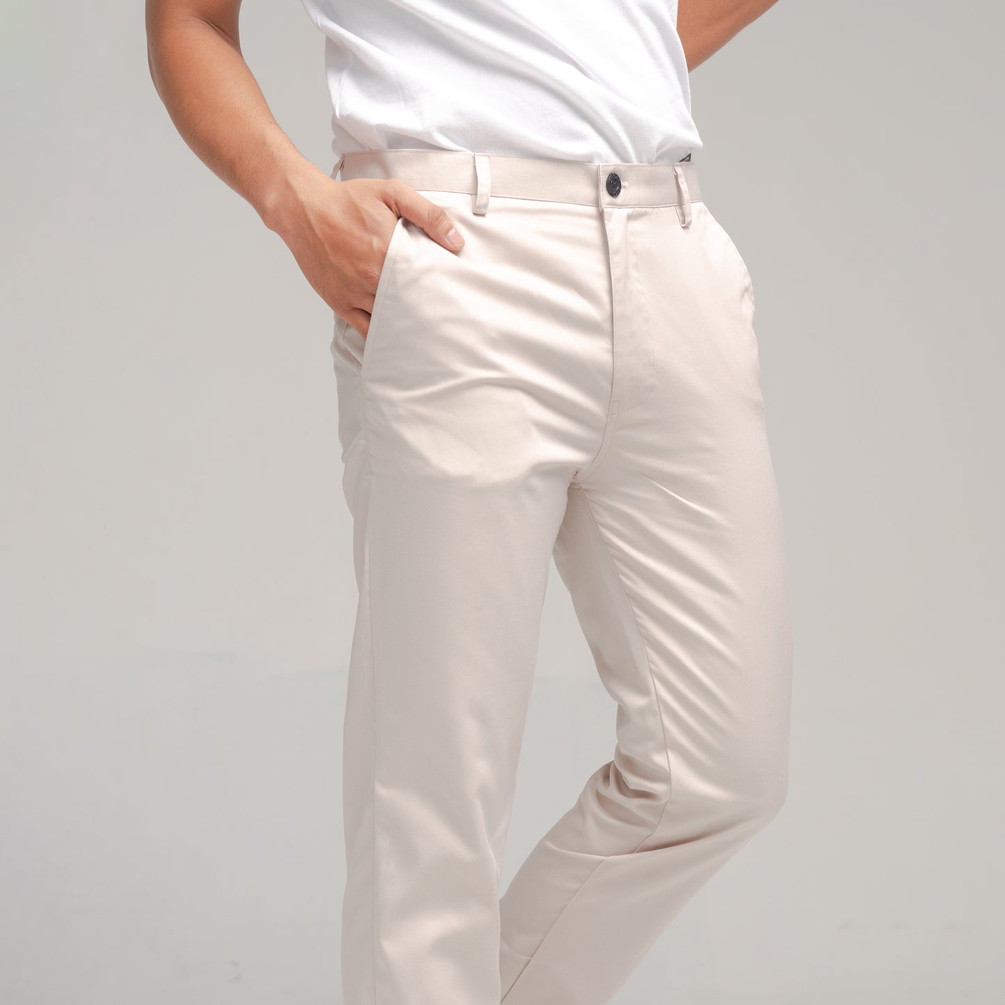 Union (Non Stretch) Long Chino Cream