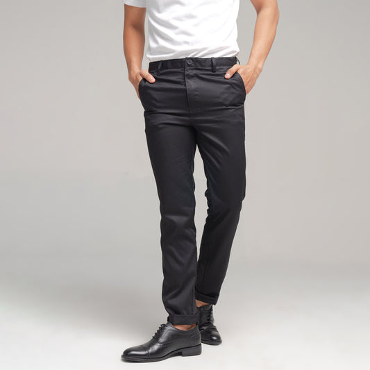 Union (Non Stretch) Long Chino Black