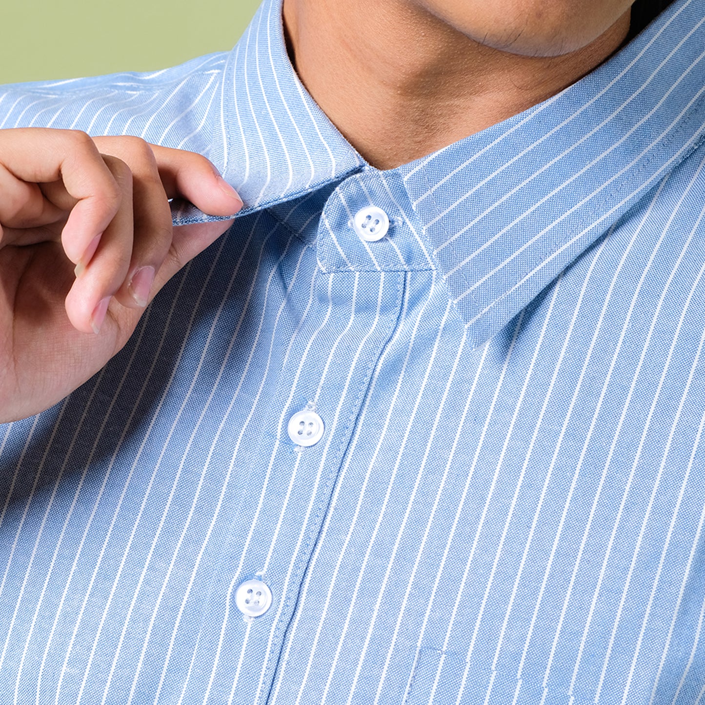 Gazi Striped Shirt Blue Cloud
