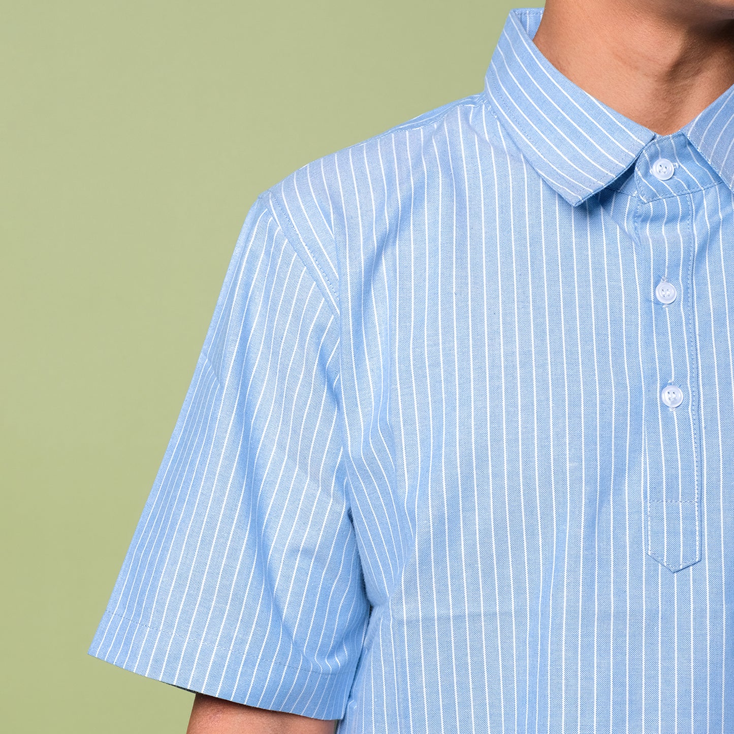 Gazi Striped Shirt Blue Cloud