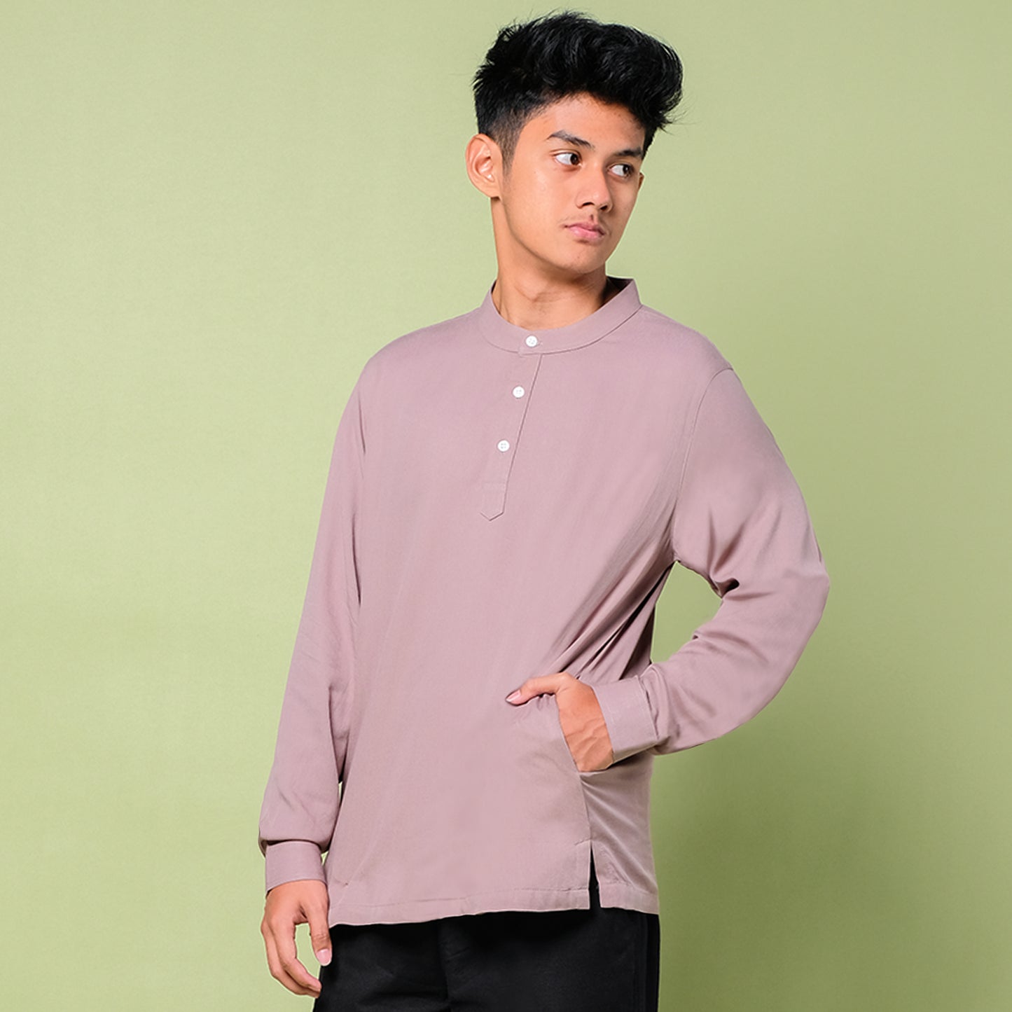 Jabir Quarter Shirt Mocha Brown