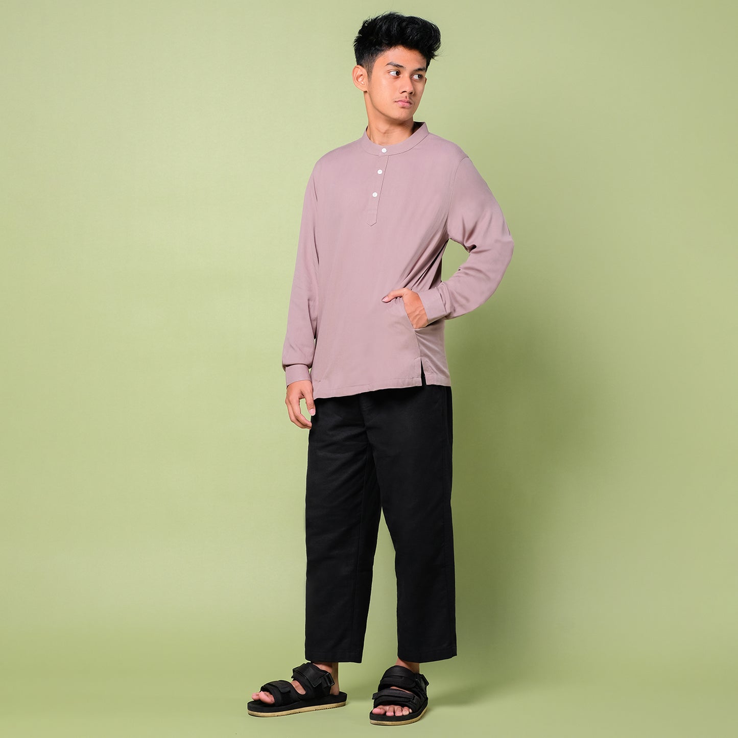 Jabir Quarter Shirt Mocha Brown