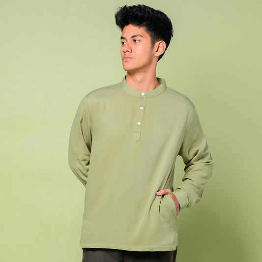 Jabir Quarter Shirt Sage Green