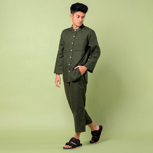 Maheer Ankle Pants Dark Olive