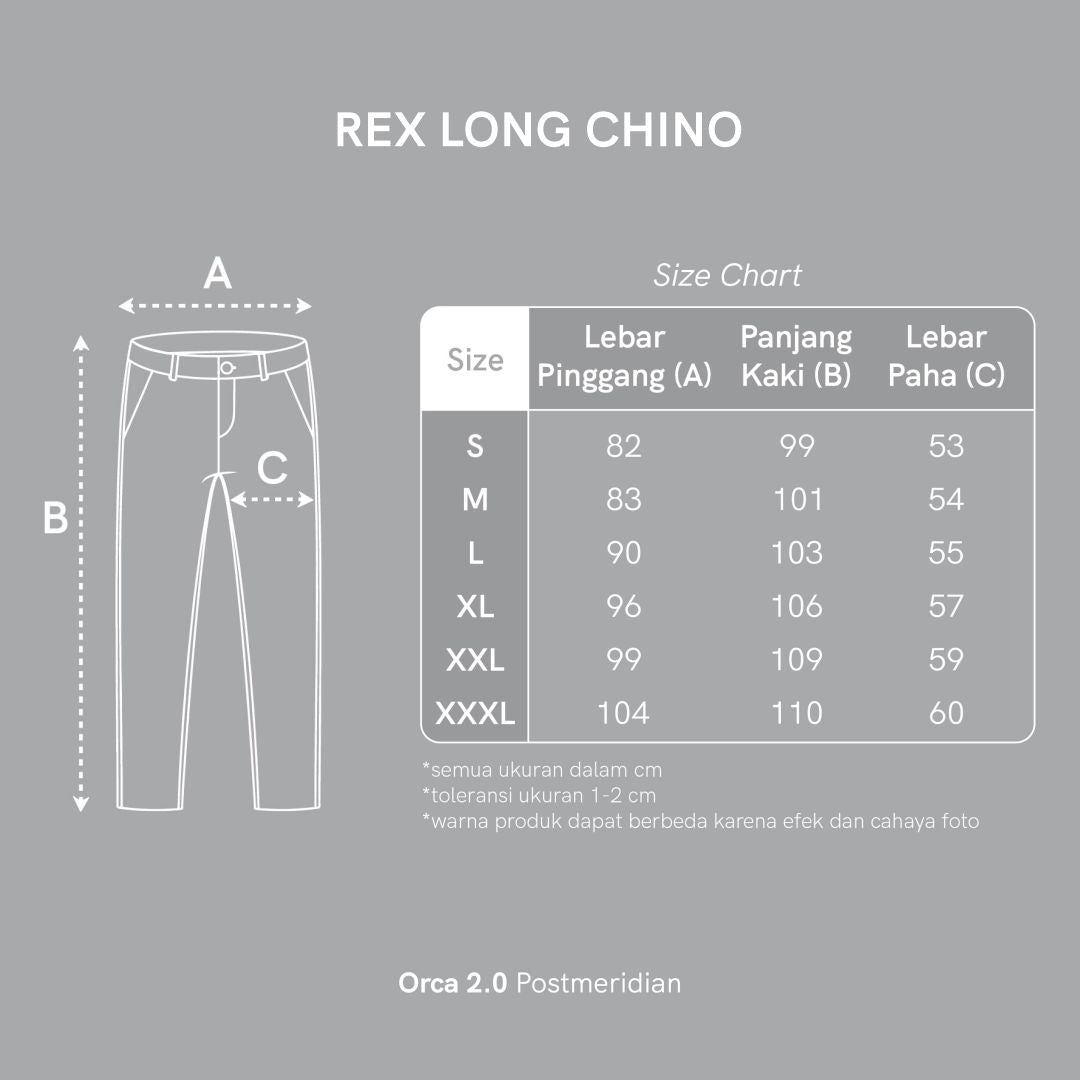 Rex (Stretch) Long Chino Black